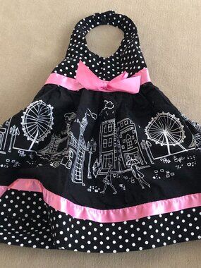 Baby Bari Little Girls Black and Pink Sleeveless Dress Size 6-9 Month